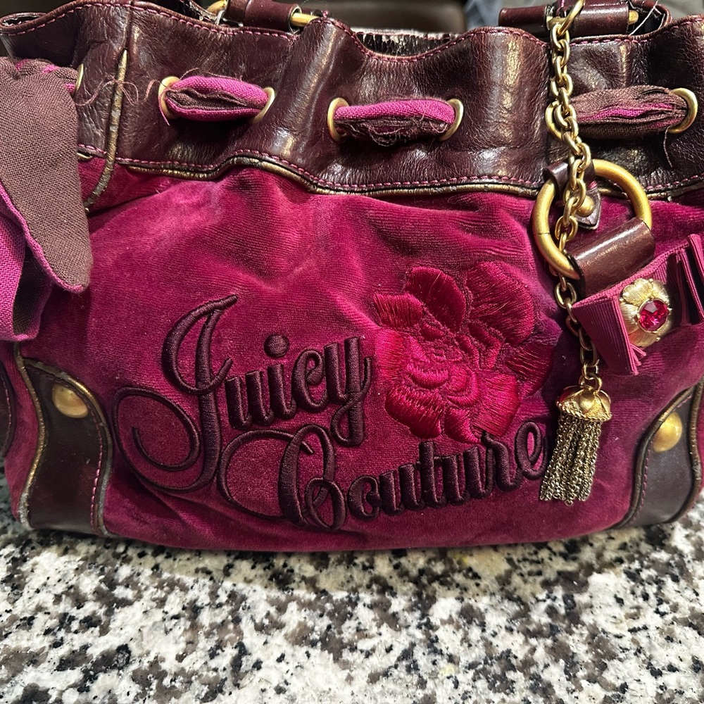 Juicy Couture Pink and Brown Women's Bag